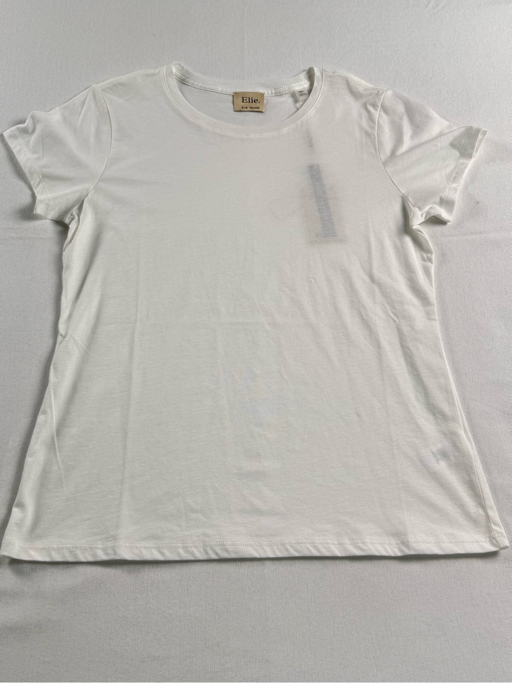 Elie Tahari White Short-Sleeve Crewneck Tee